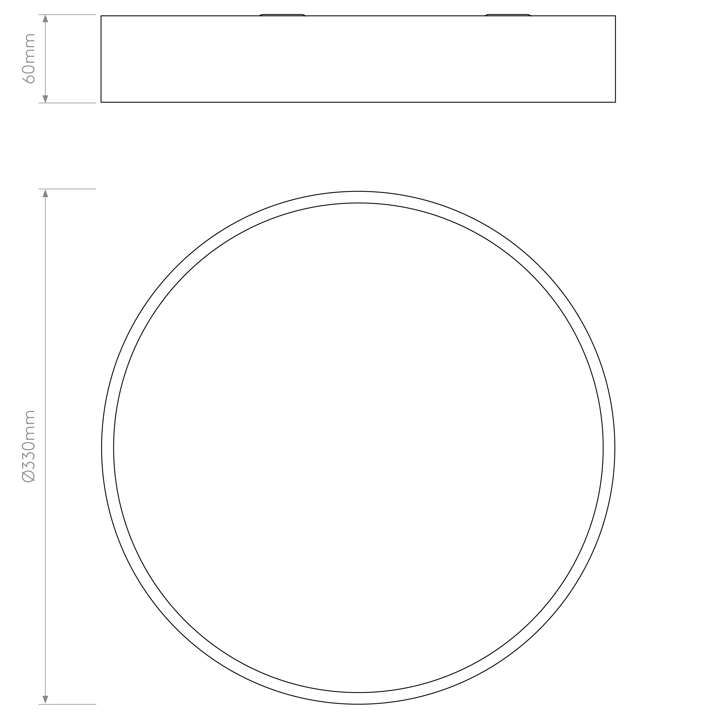 Astro Mallon LED Bathroom Ceiling Light in Matt Nickel