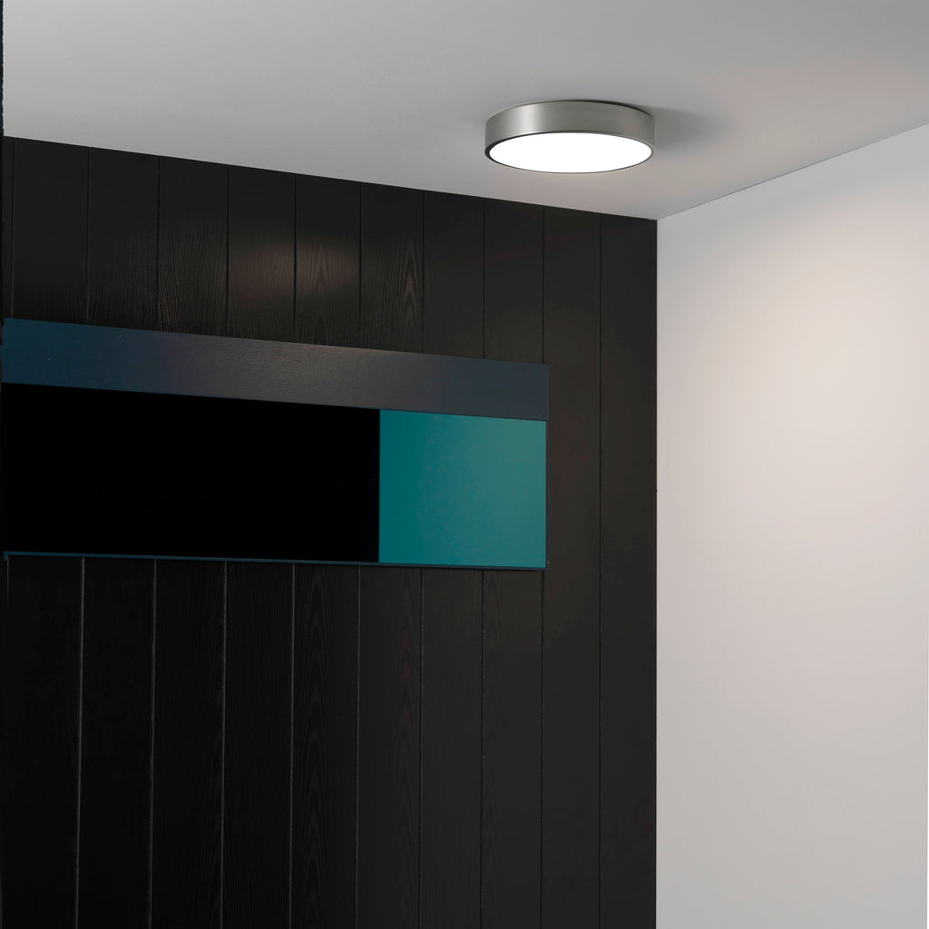Astro Mallon LED Bathroom Ceiling Light in Matt Nickel