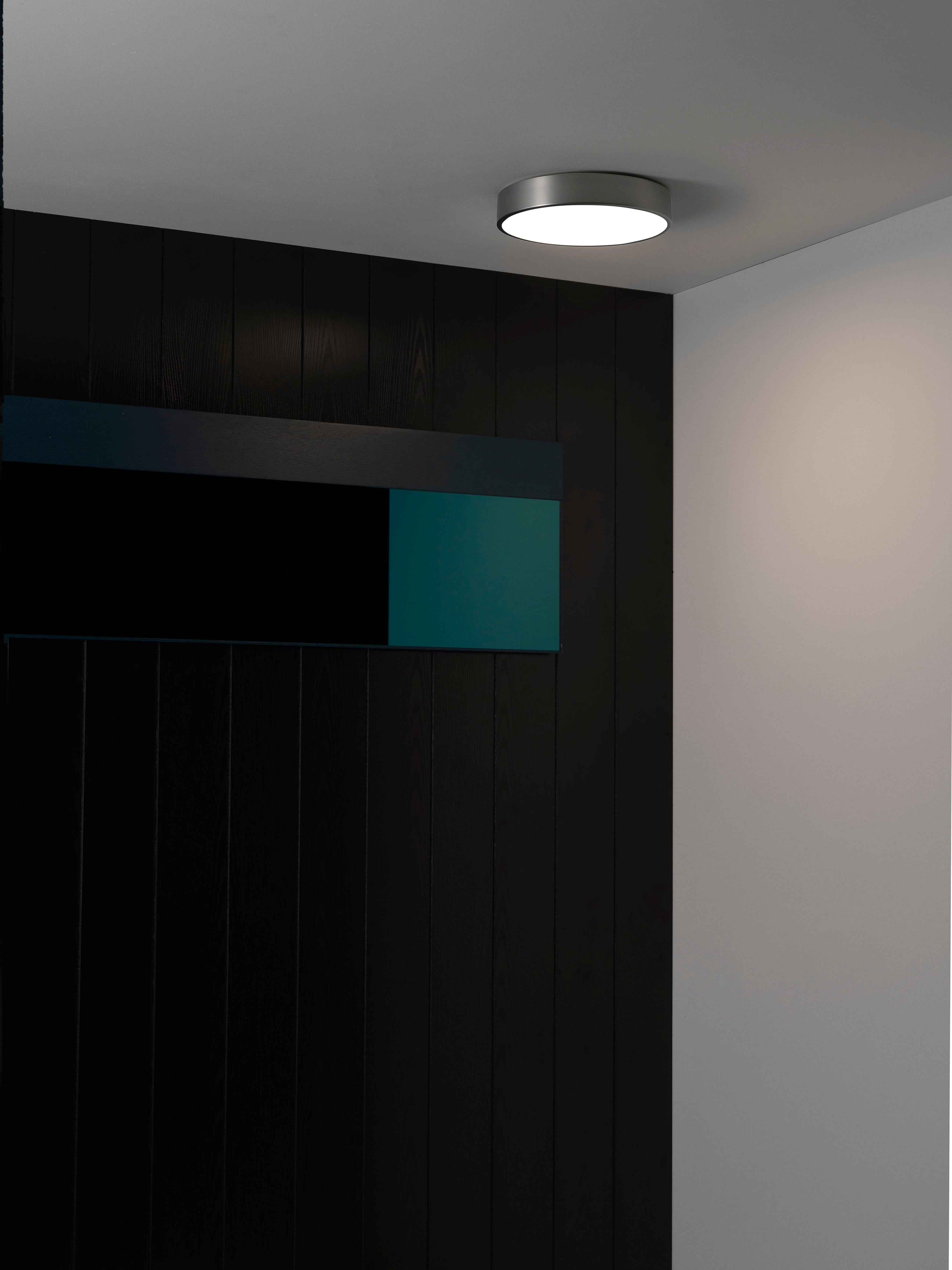 Astro Mallon LED Bathroom Ceiling Light in Matt Nickel