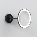 Astro Mascali Round Bathroom Magnifying Mirror in Matt Black