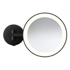 Astro Mascali Round Bathroom Magnifying Mirror in Matt Black