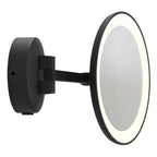 Astro Mascali Round Bathroom Magnifying Mirror in Matt Black