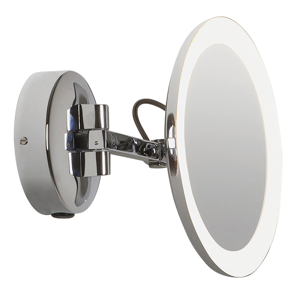 Astro Mascali Round Bathroom Magnifying Mirror in Polished Chrome