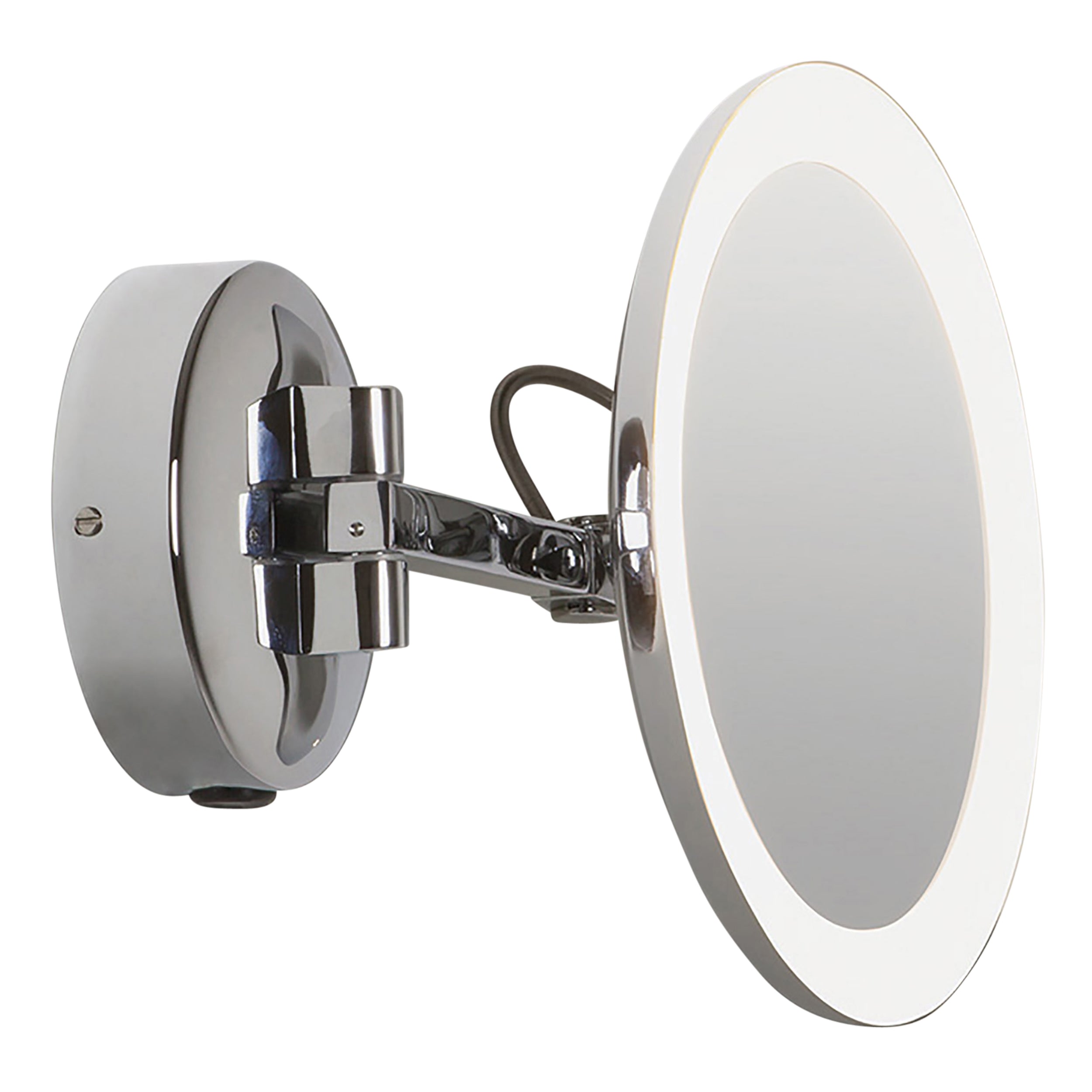 Astro Mascali Round Bathroom Magnifying Mirror in Polished Chrome