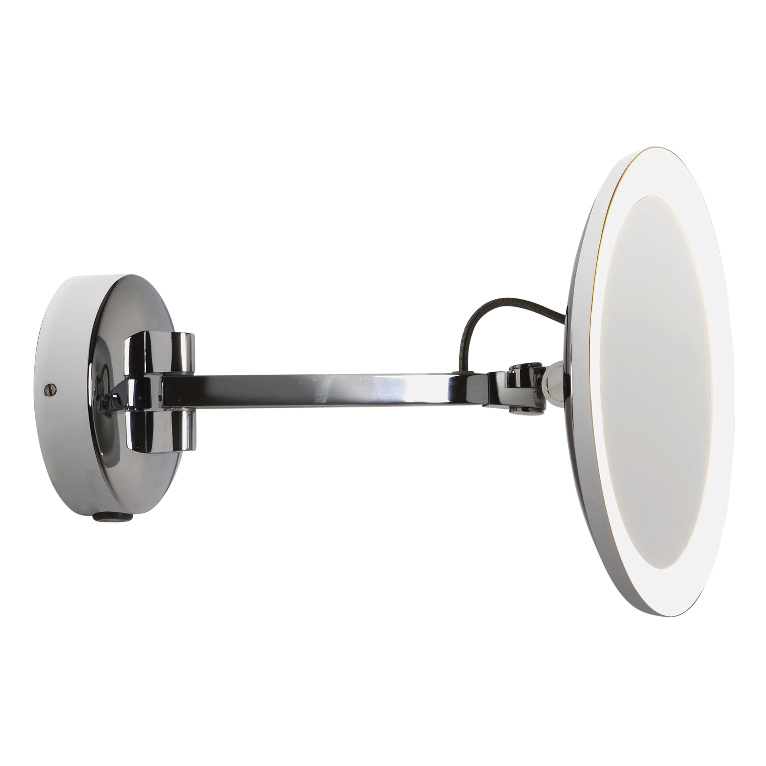 Astro Mascali Round Bathroom Magnifying Mirror in Polished Chrome