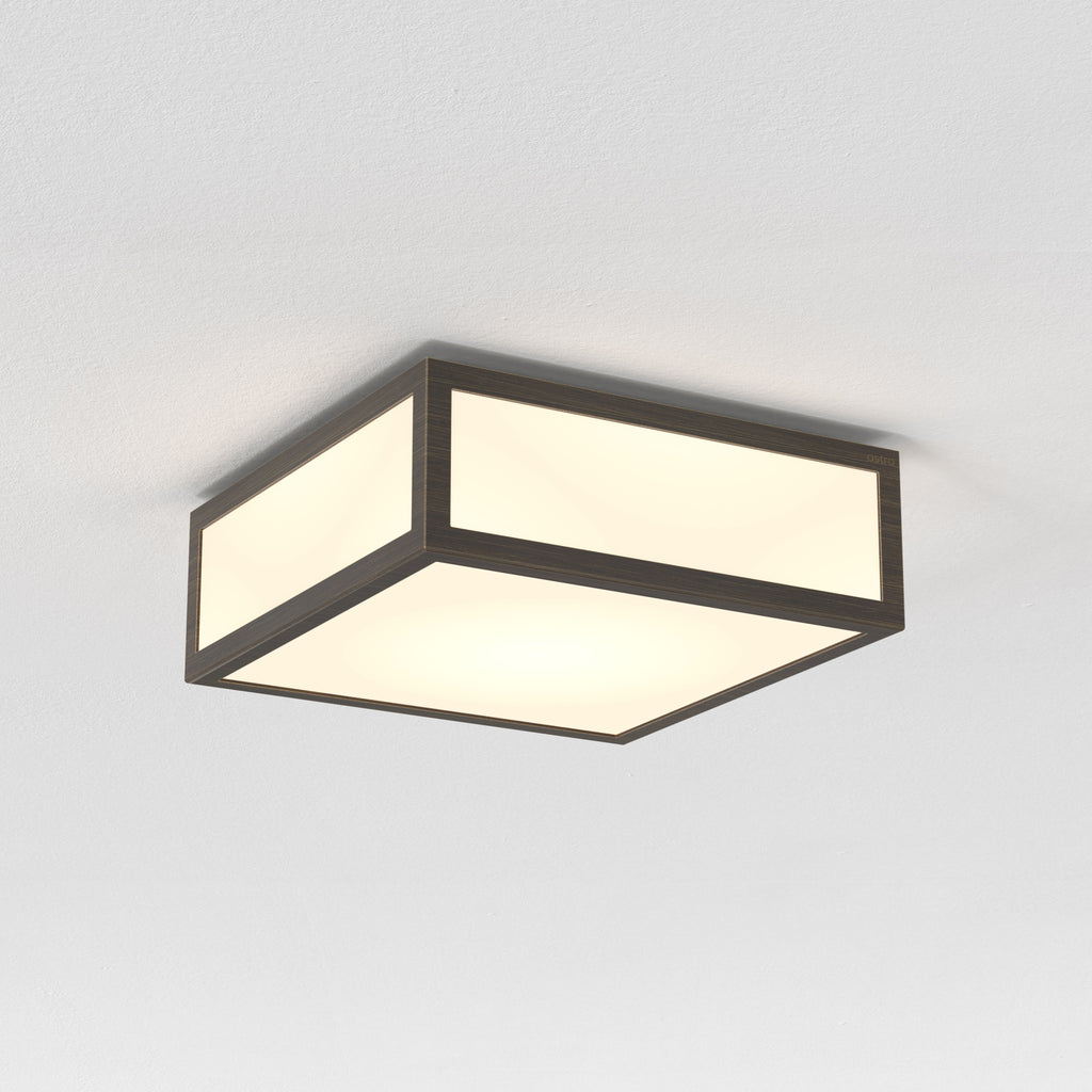 Astro Mashiko 200 Square Bathroom Ceiling Light in Bronze