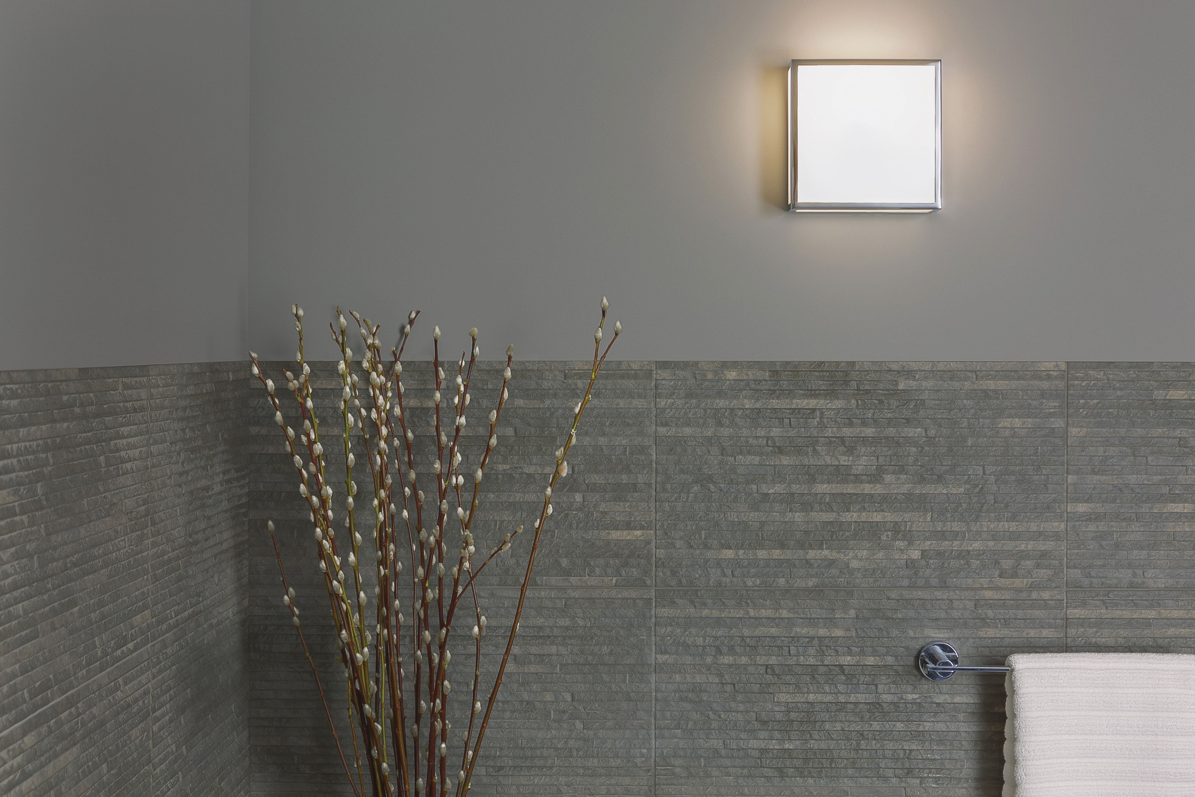 Astro Mashiko 200 Square Bathroom Ceiling Light in Polished Chrome