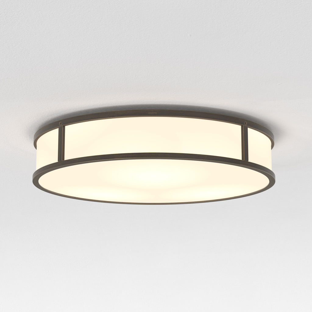 Astro Mashiko 400 Round Bathroom Ceiling Light in Bronze
