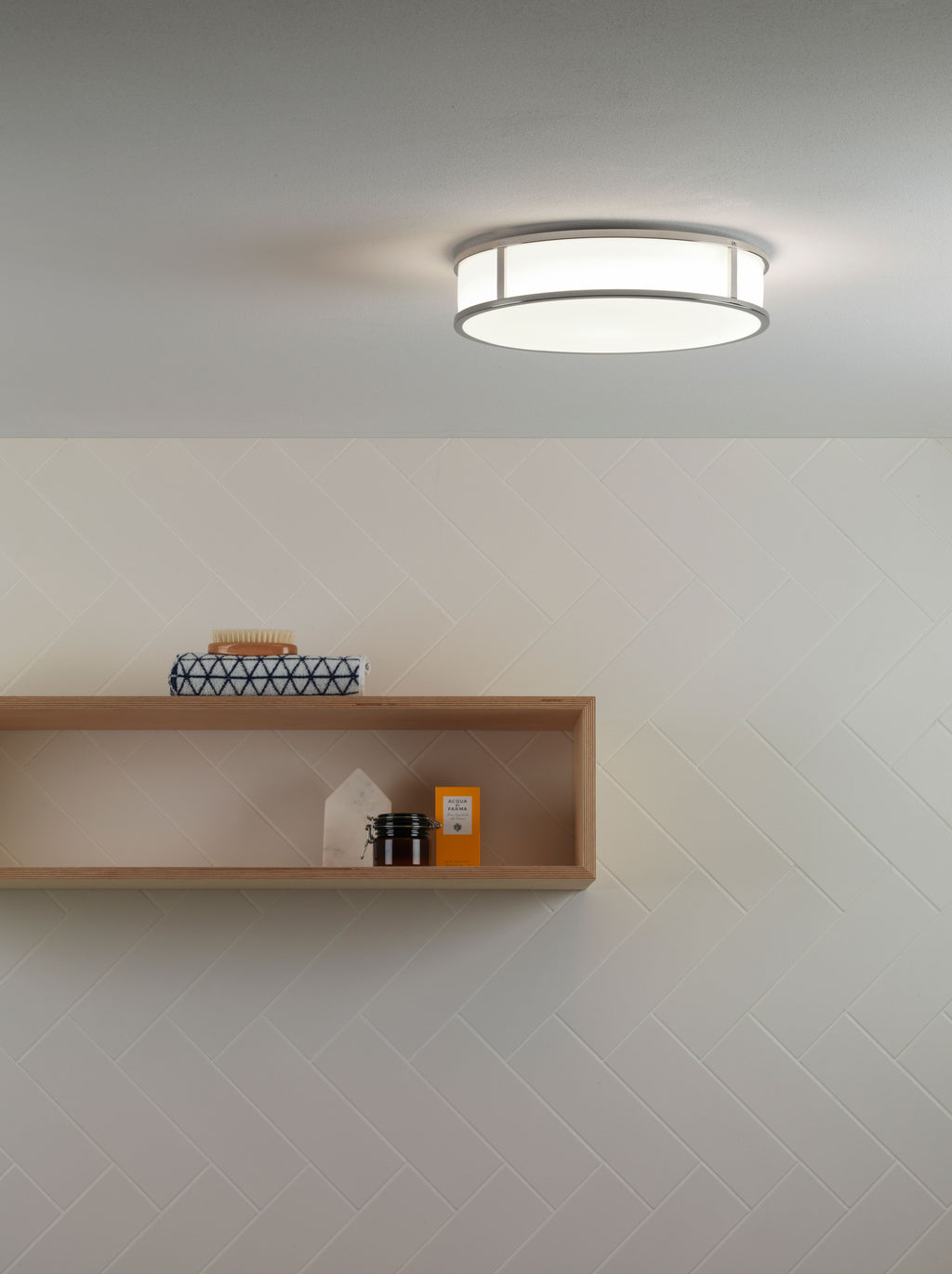 Astro Mashiko 400 Round Bathroom Ceiling Light in Polished Chrome