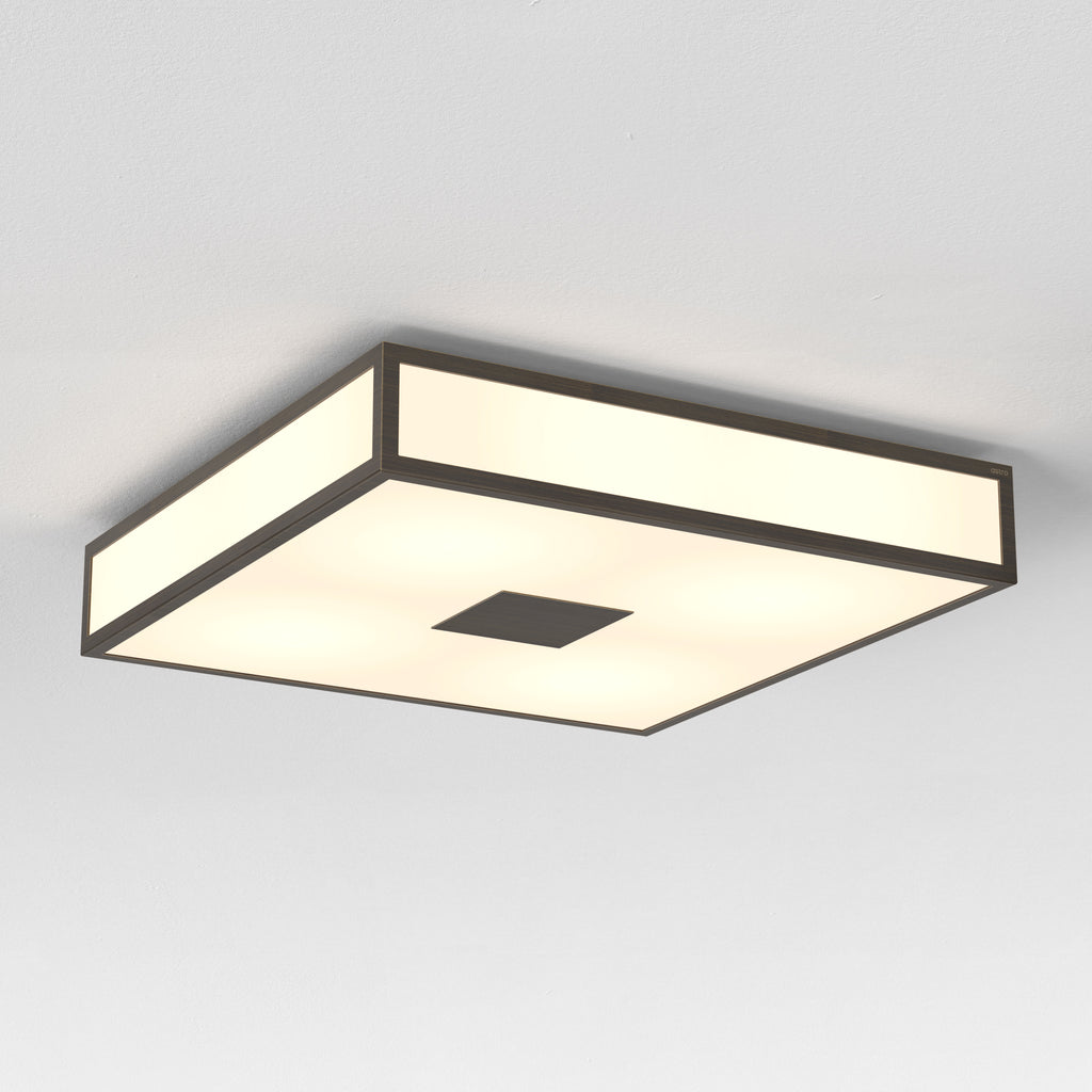 Astro Mashiko 400 Square Bathroom Ceiling Light in Bronze