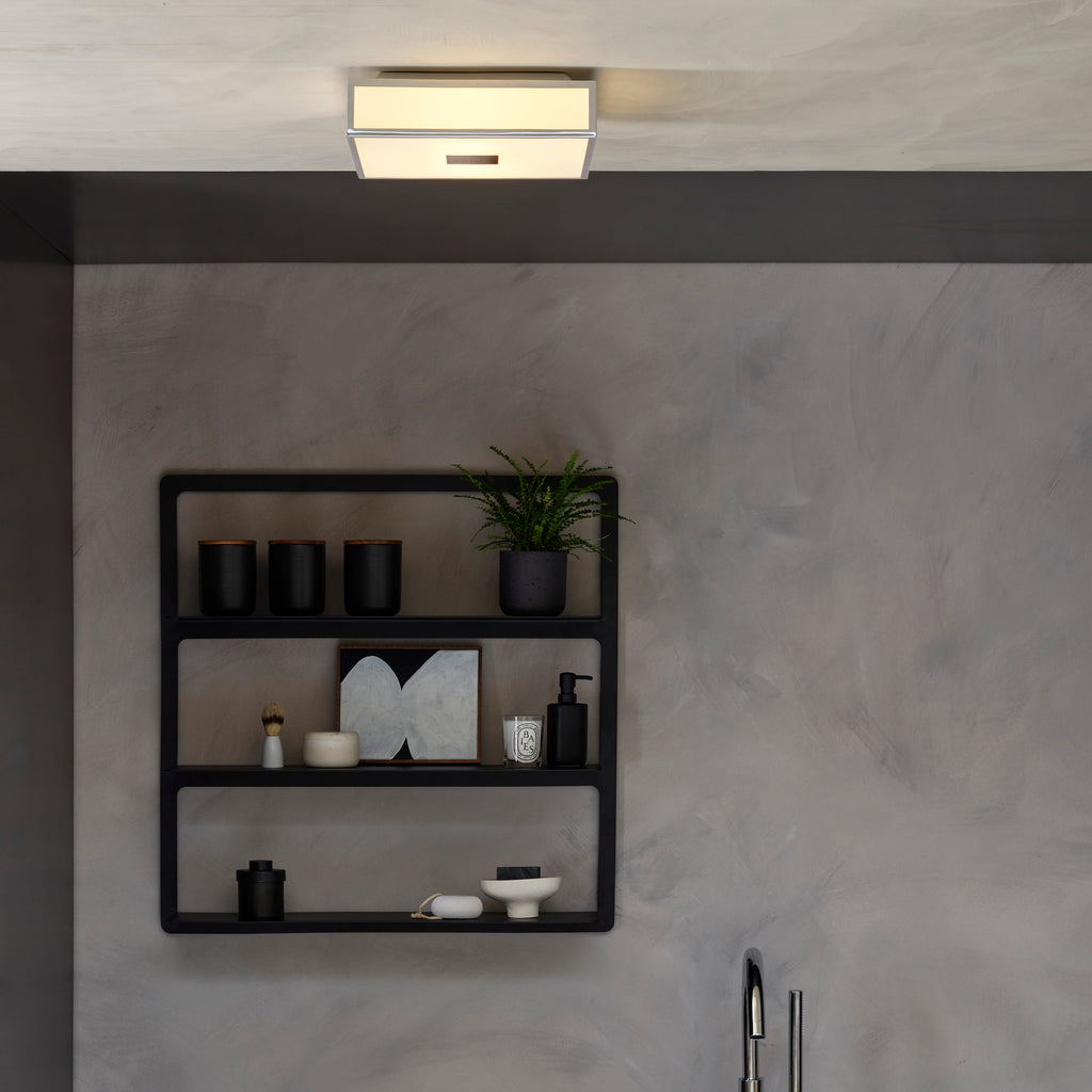 Astro Mashiko Classic 300 Square 1 Light Bathroom Ceiling Light in Polished Chrome