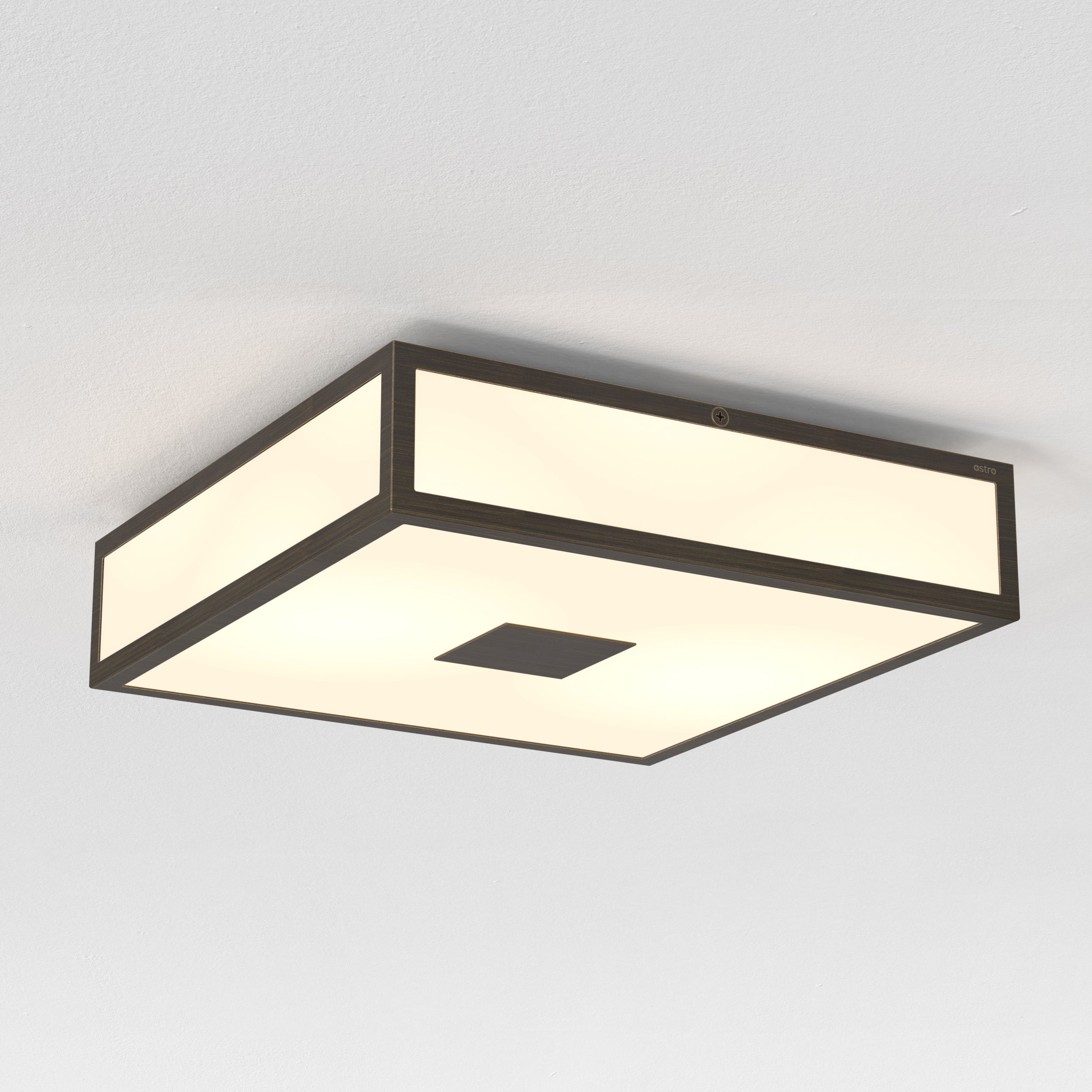 Astro Mashiko Classic 300 Square Bathroom Ceiling Light in Bronze