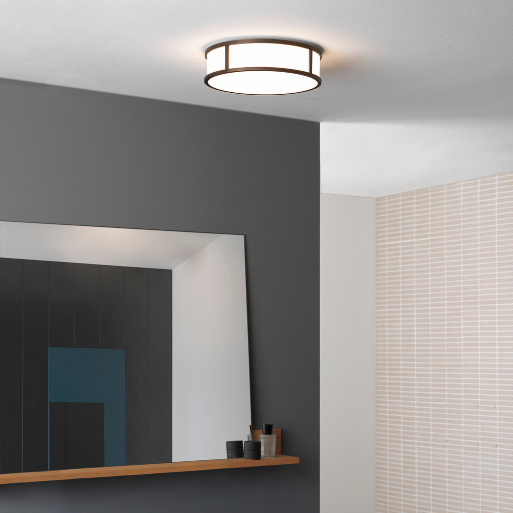 Astro Mashiko Round 300 Bathroom Ceiling Light in Bronze