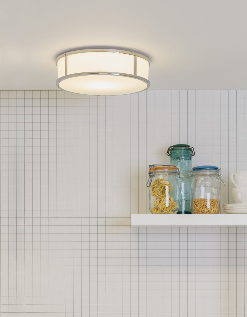 Astro Mashiko Round 300 Bathroom Ceiling Light in Polished Chrome