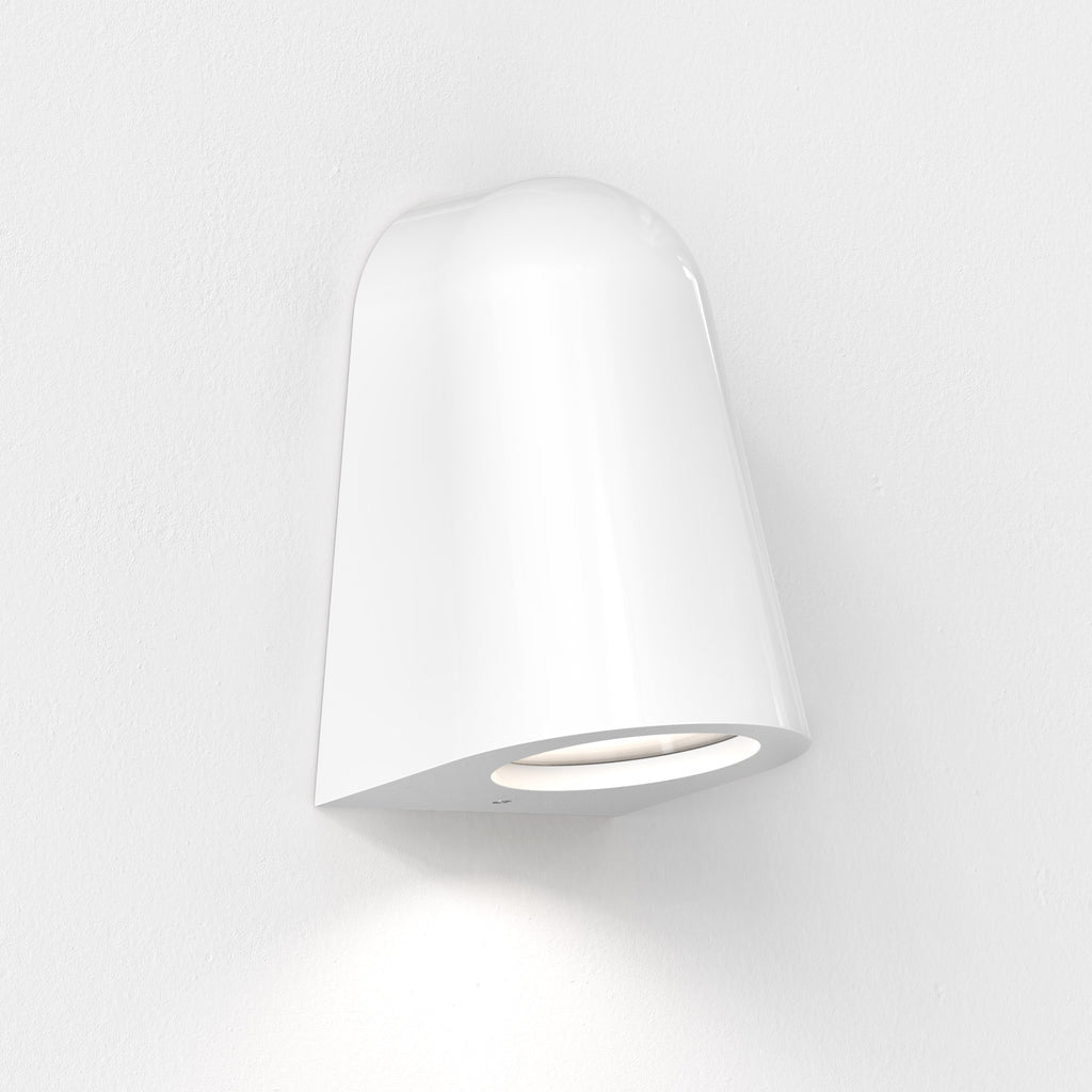 Astro Mast Light Coastal Wall Light in Gloss Glaze White