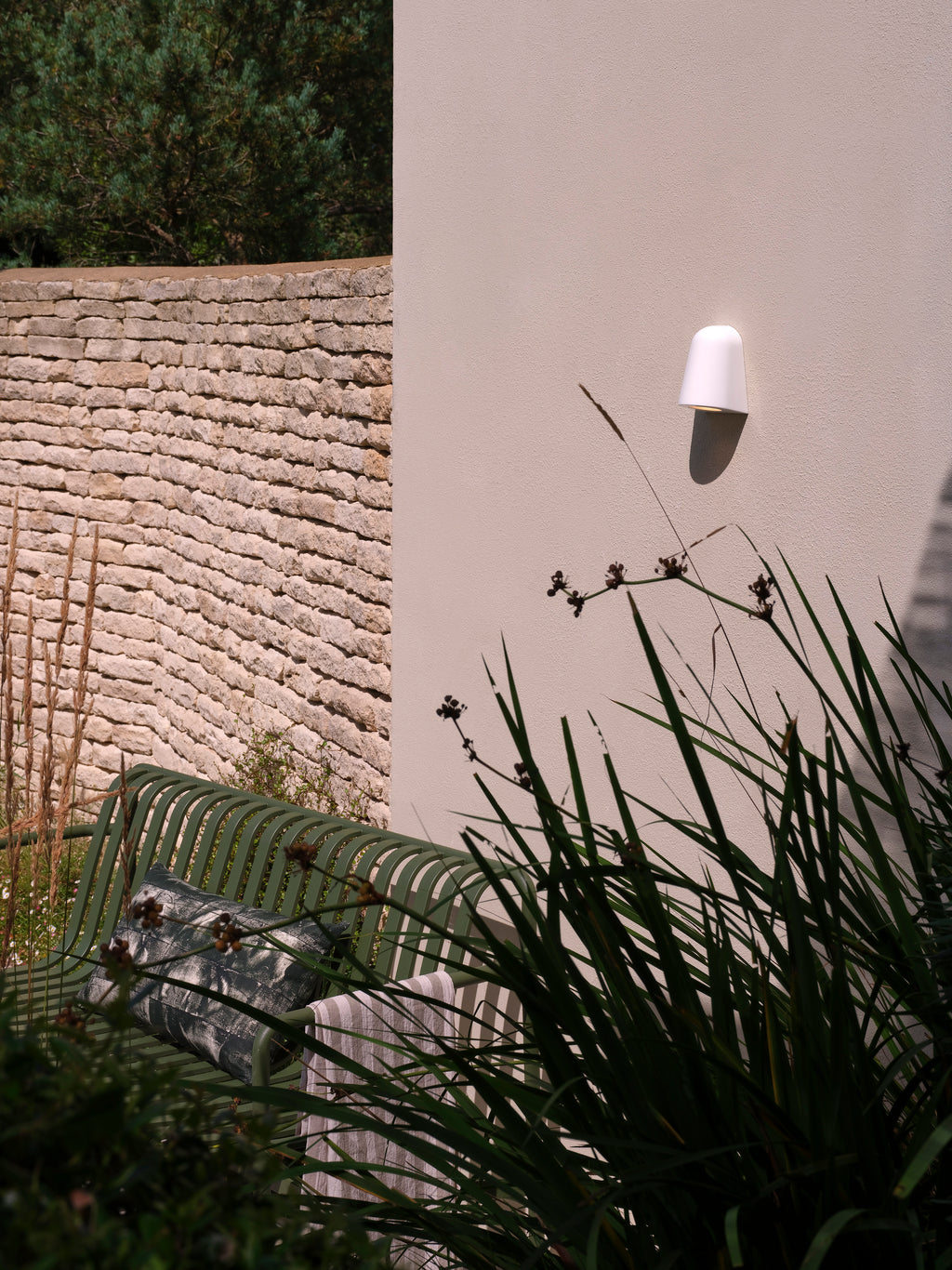 Astro Mast Light Coastal Wall Light in Gloss Glaze White