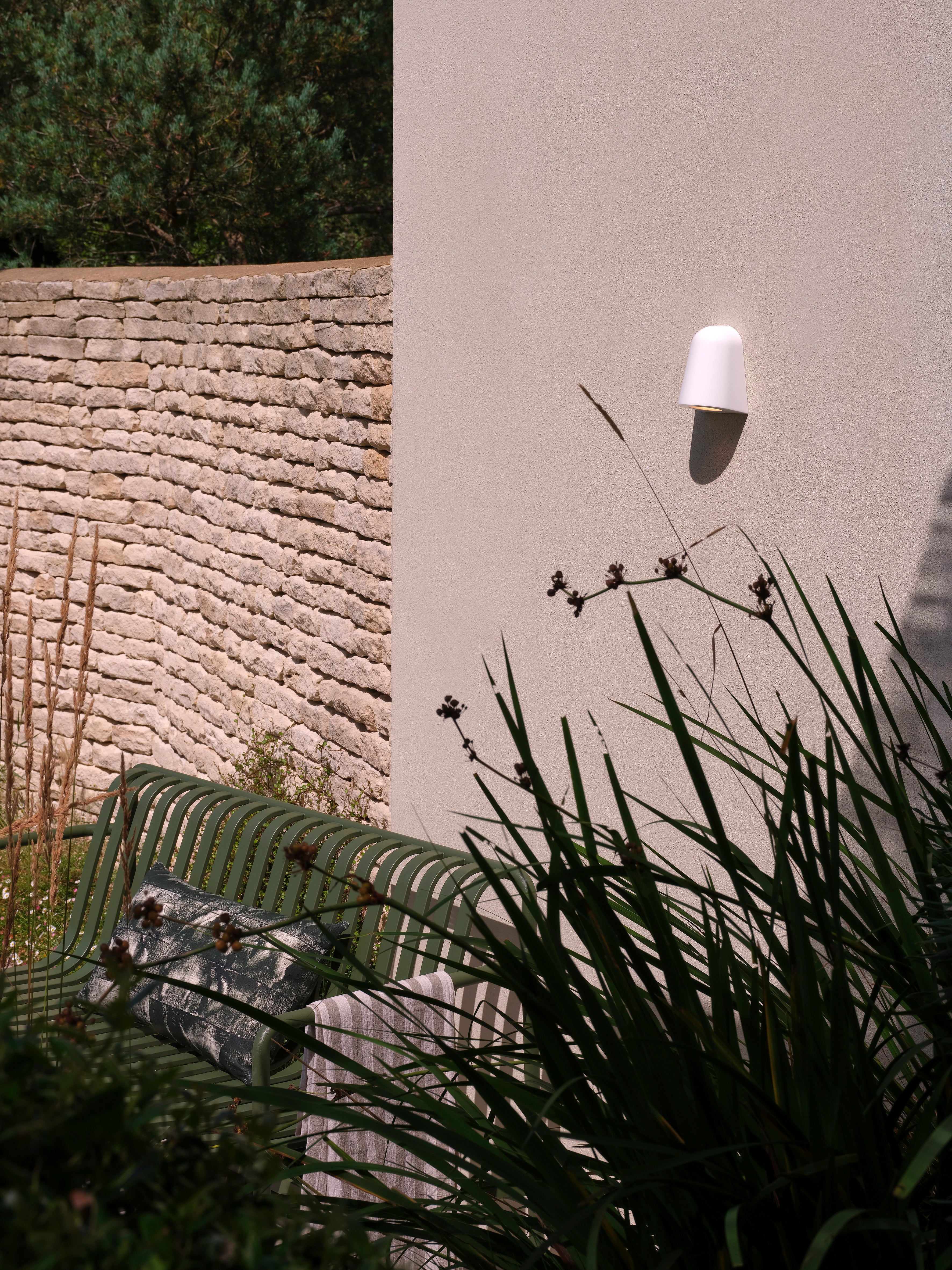 Astro Mast Light Coastal Wall Light in Gloss Glaze White