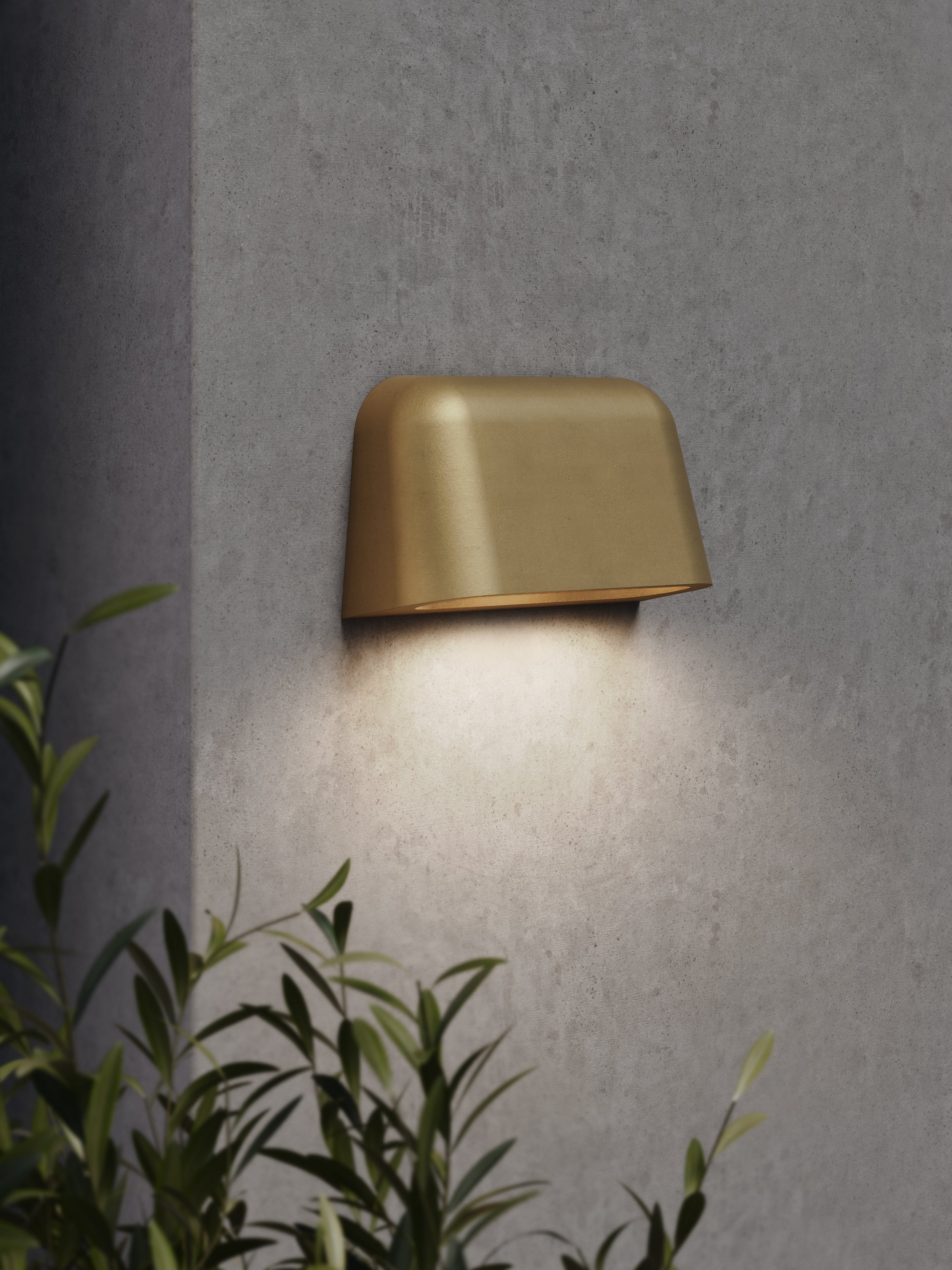 Astro Mast Twin Outdoor Wall Light in Antique Brass