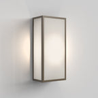 Astro Messina 160 II Frosted Outdoor Wall Light in Bronze