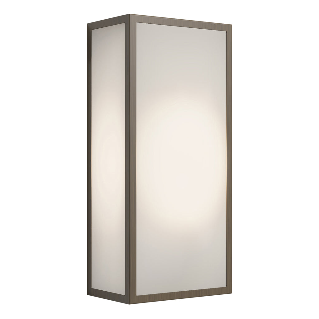 Astro Messina 160 II Frosted Outdoor Wall Light in Bronze