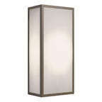 Astro Messina 160 II Frosted Outdoor Wall Light in Bronze