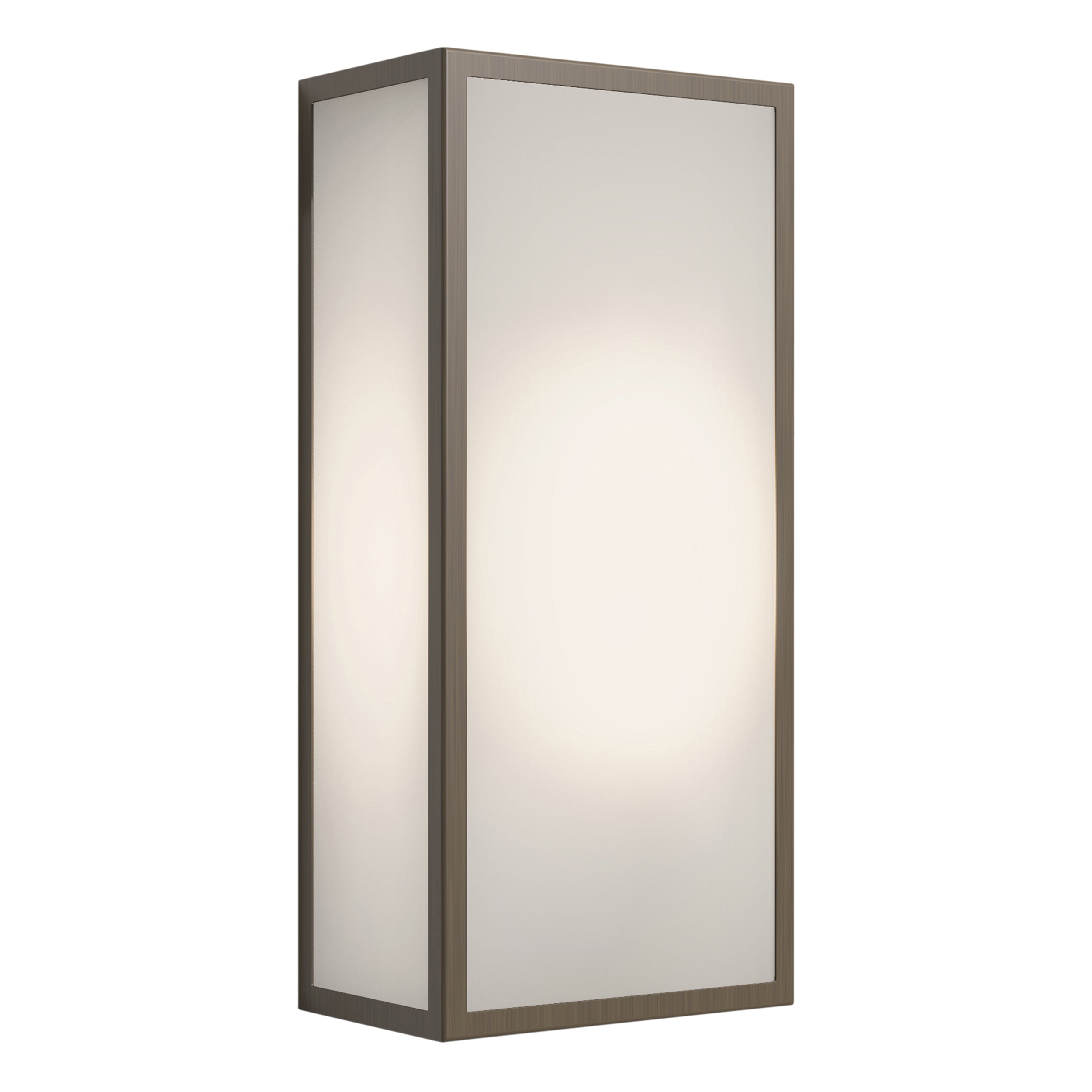 Astro Messina 160 II Frosted Outdoor Wall Light in Bronze