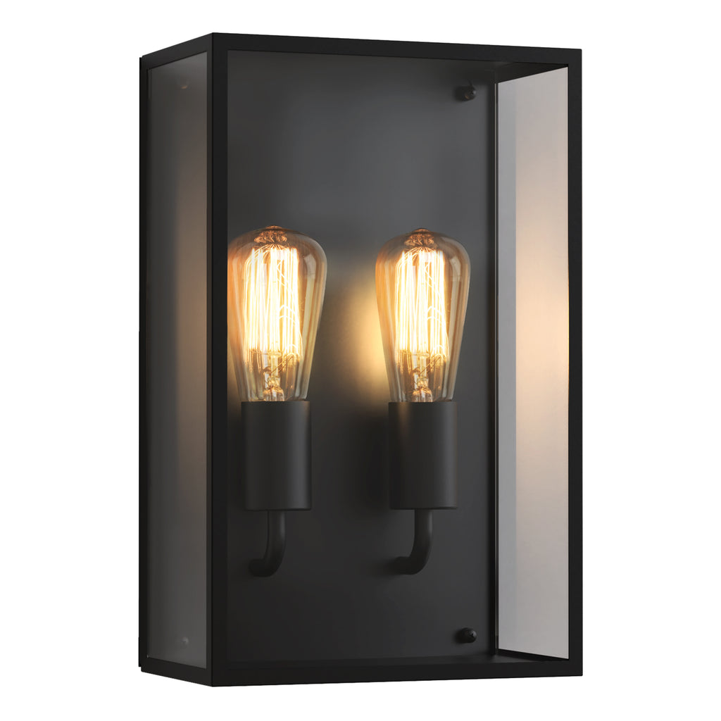 Astro Messina Twin Outdoor Wall Light in Textured Black