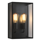 Astro Messina Twin Outdoor Wall Light in Textured Black