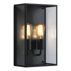 Astro Messina Twin Outdoor Wall Light in Textured Black