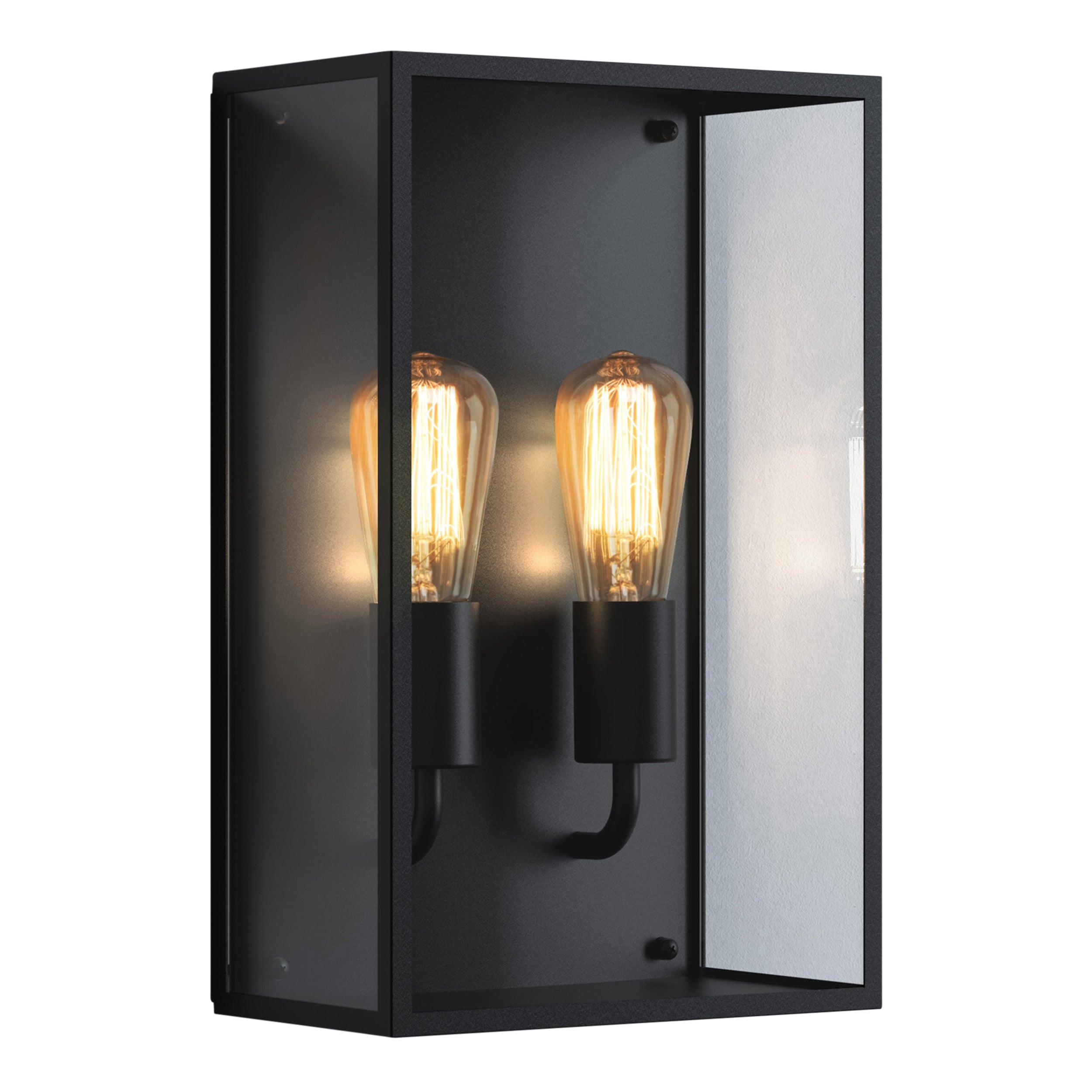 Astro Messina Twin Outdoor Wall Light in Textured Black