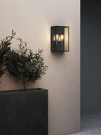Astro Messina Twin Outdoor Wall Light in Textured Black