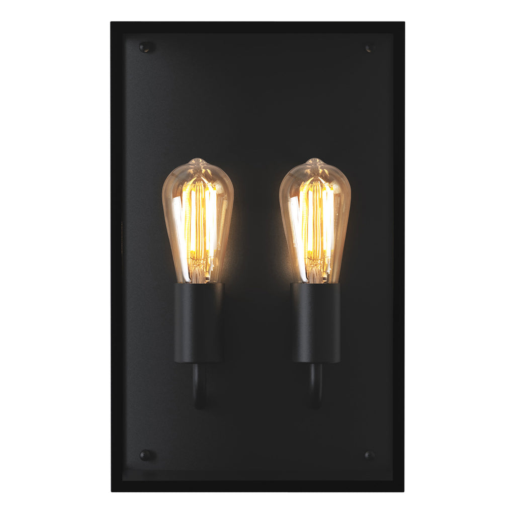 Astro Messina Twin Outdoor Wall Light in Textured Black
