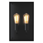 Astro Messina Twin Outdoor Wall Light in Textured Black