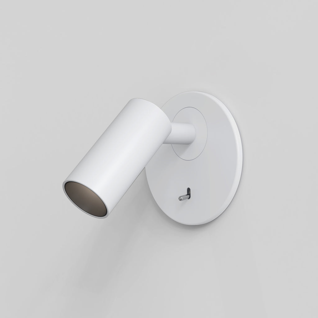 Astro Micro Recess Switched Reading Light in Matt White