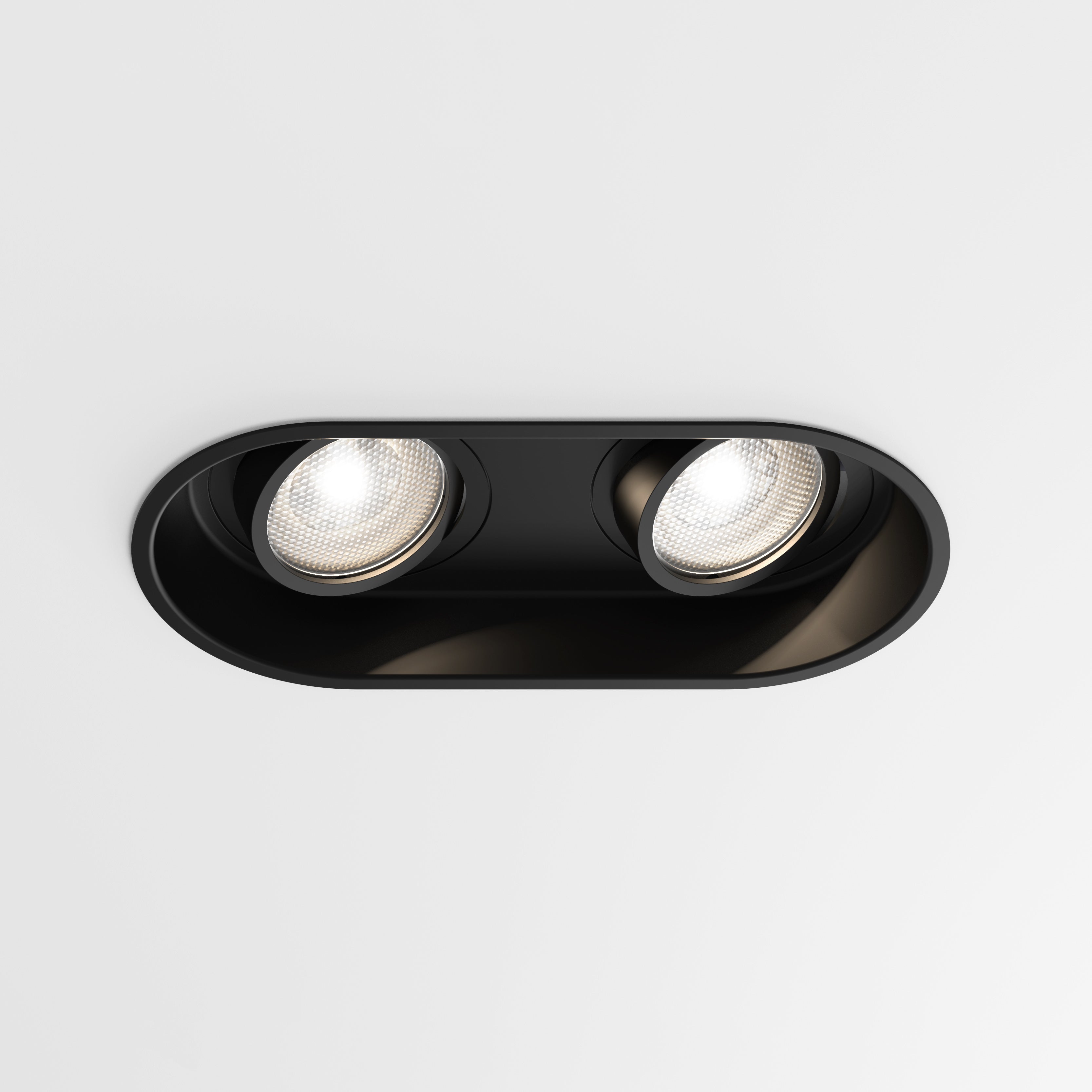 Astro Minima Round Twin Adjustable Downlight in Matt Black 1249029
