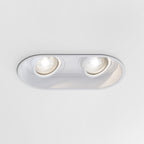 Astro Minima Round Twin Adjustable Downlight in Matt White 1249028