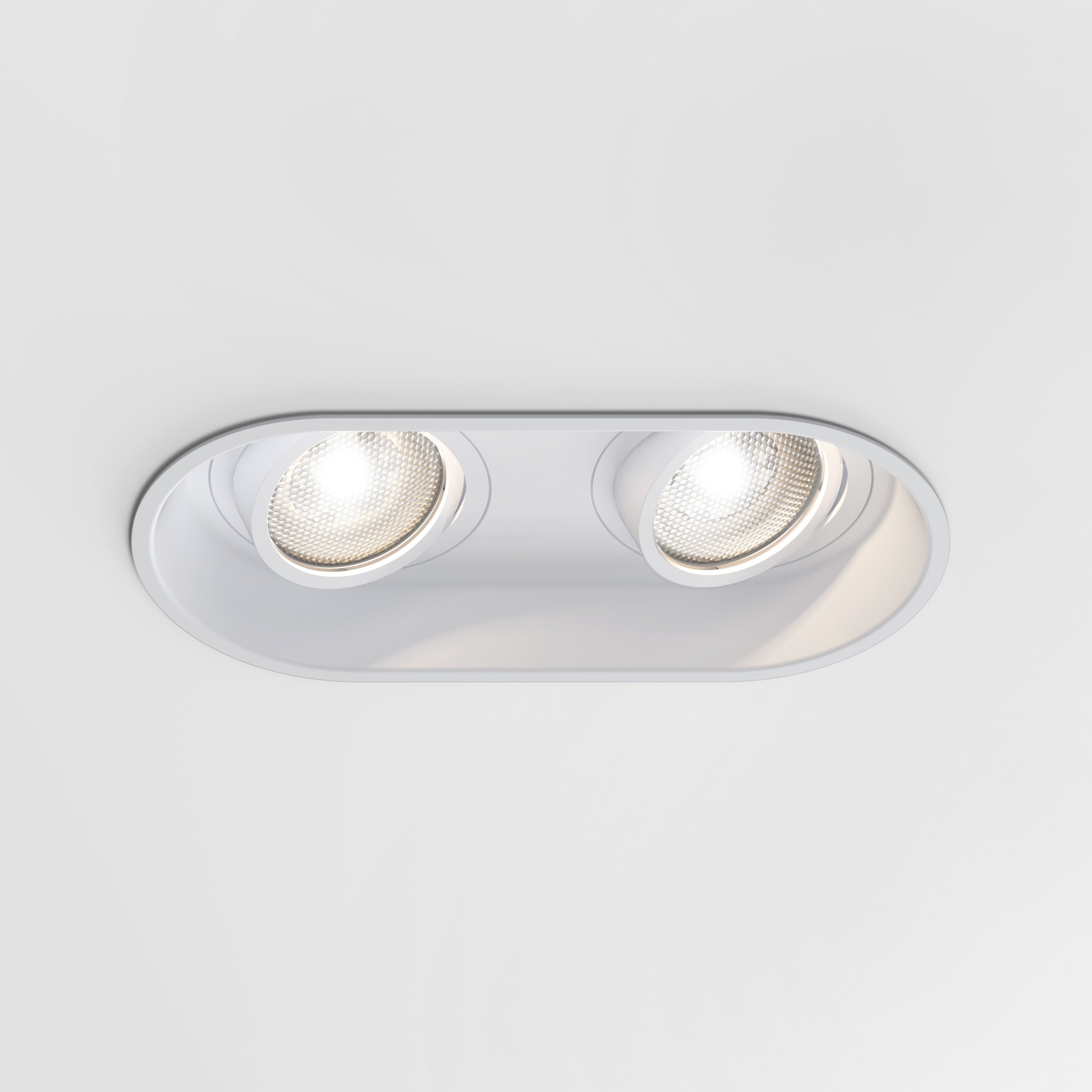 Astro Minima Round Twin Adjustable Downlight in Matt White 1249028