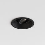 Astro Minima Slimline Round Adjustable Fire-Rated Downlight in Matt Black 1249041