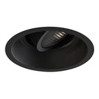 Astro Minima Slimline Round Adjustable Fire-Rated Downlight in Matt Black 1249041