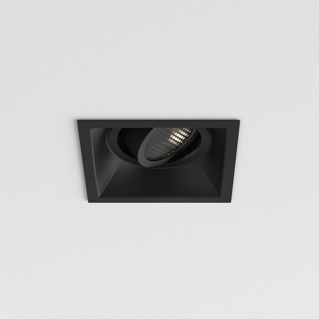 Astro Minima Slimline Square Adjustable Fire-Rated Downlight in Matt Black 1249043