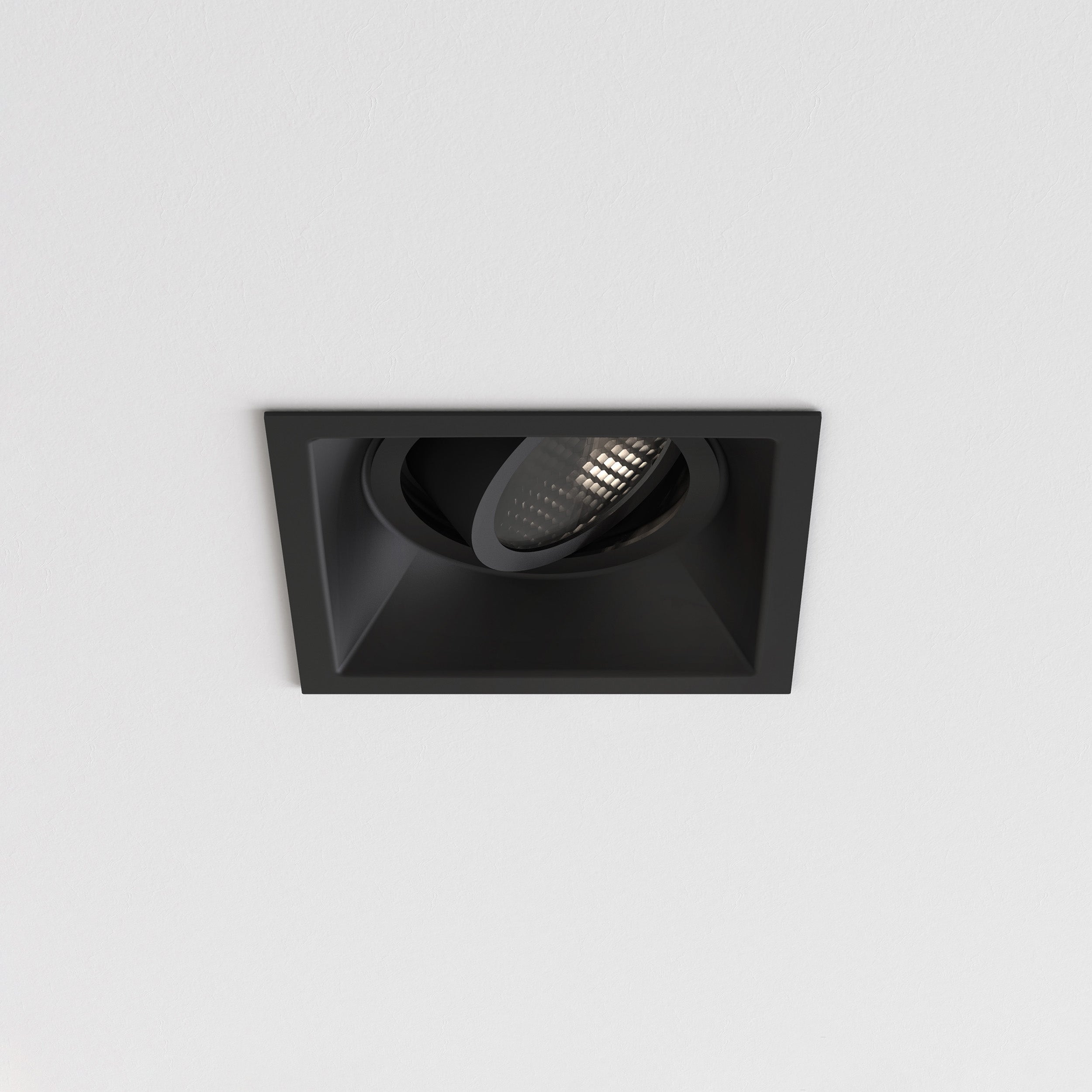 Astro Minima Slimline Square Adjustable Fire-Rated Downlight in Matt Black 1249043