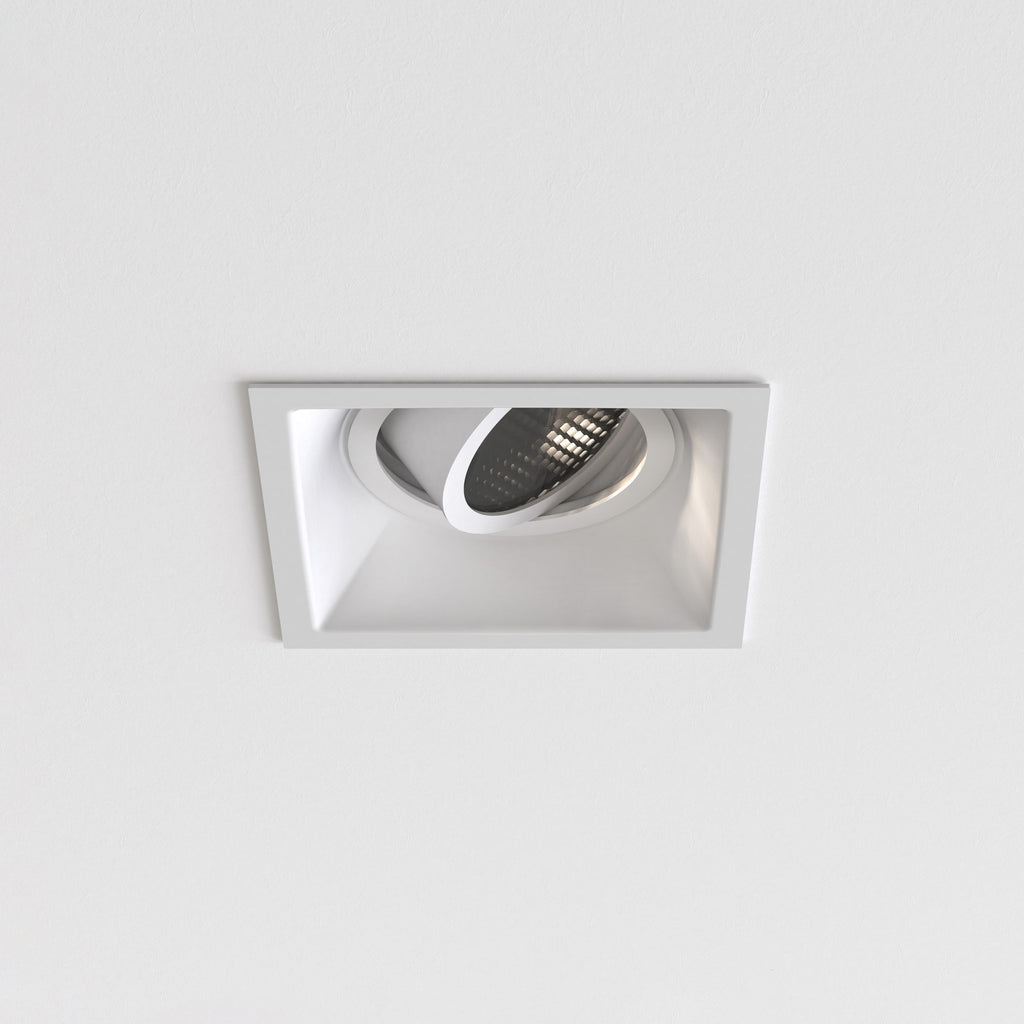 Astro Minima Slimline Square Adjustable Fire-Rated Downlight in Matt White 1249042