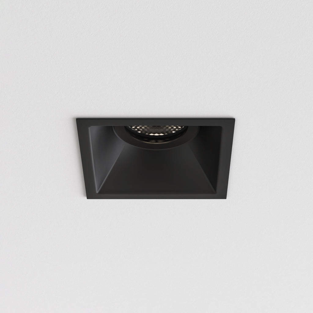 Astro Minima Slimline Square Fire-Rated Bathroom Downlight in Matt Black IP65 1249039
