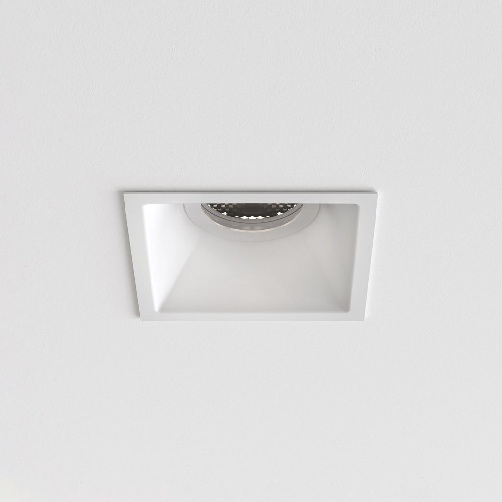 Astro Minima Slimline Square IP65 Fire-Rated Bathroom Downlight in Matt White 1249038
