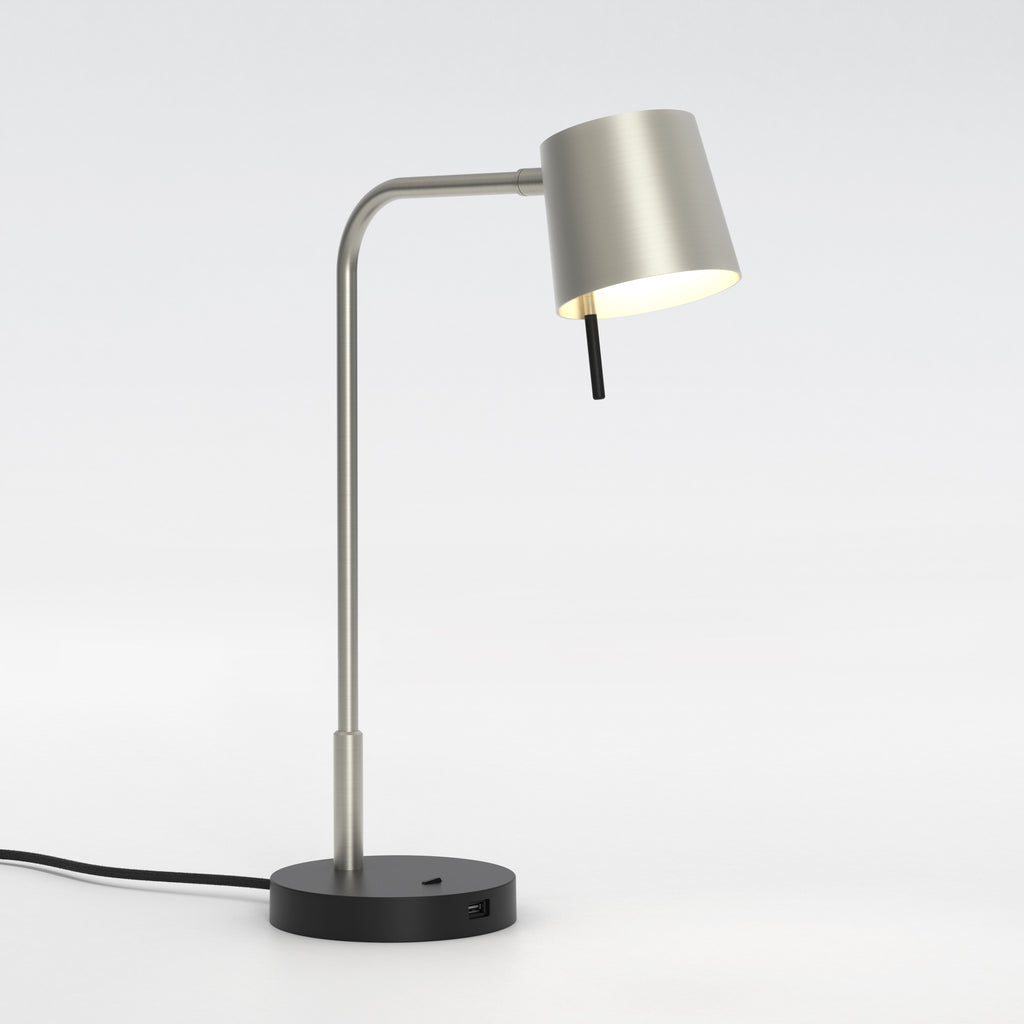 Astro Miura Desk Lamp USB in Matt Nickel