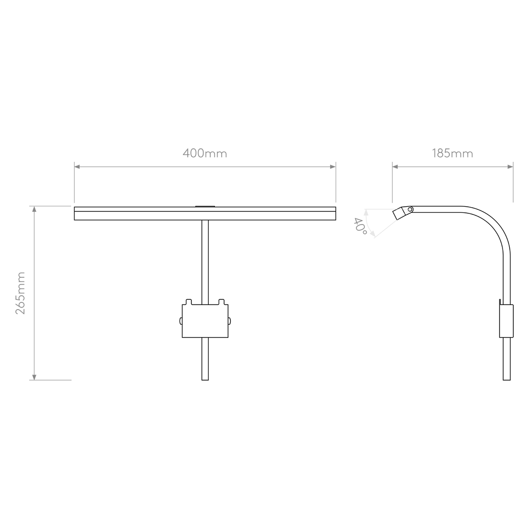 Astro Mondrian 400 Picture Light in Matt Black - DRIVER REQUIRED
