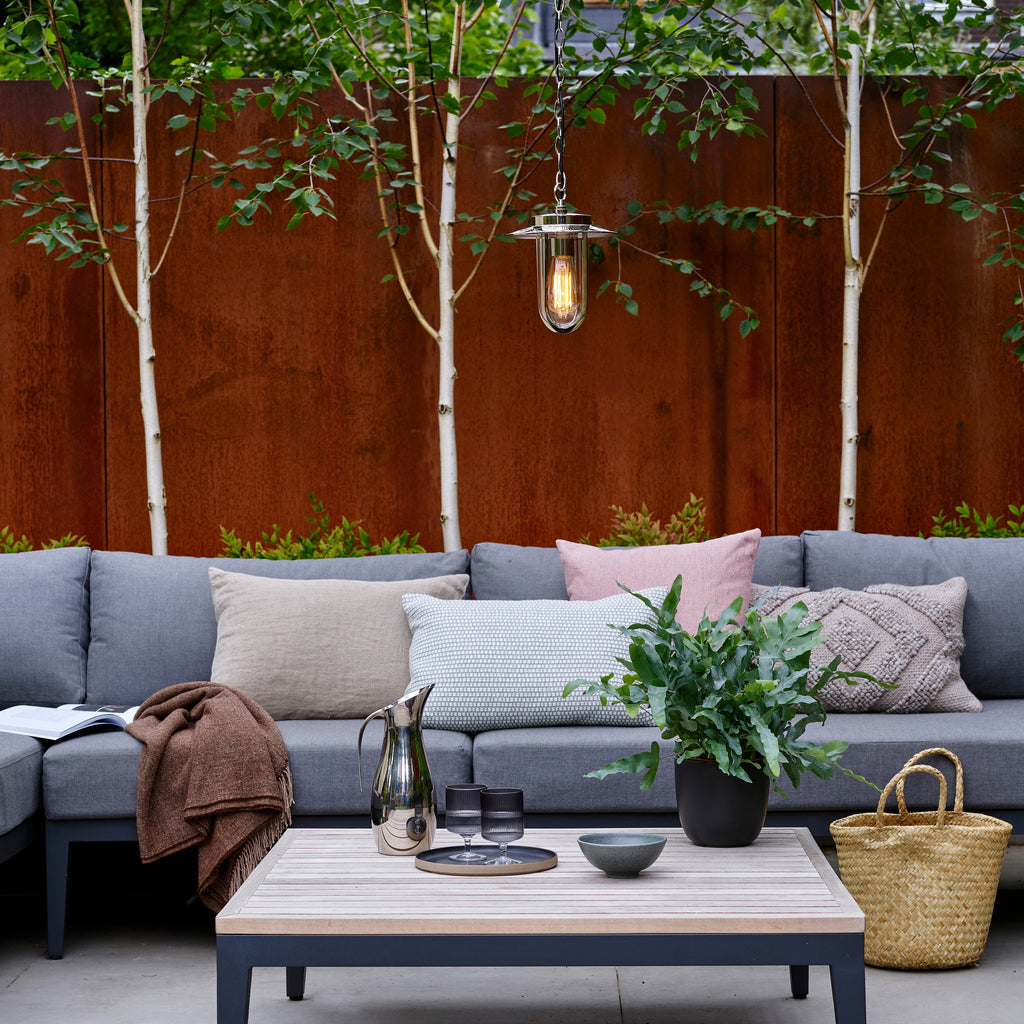 Astro Montparnasse Outdoor Pendant Light in Polished Nickel