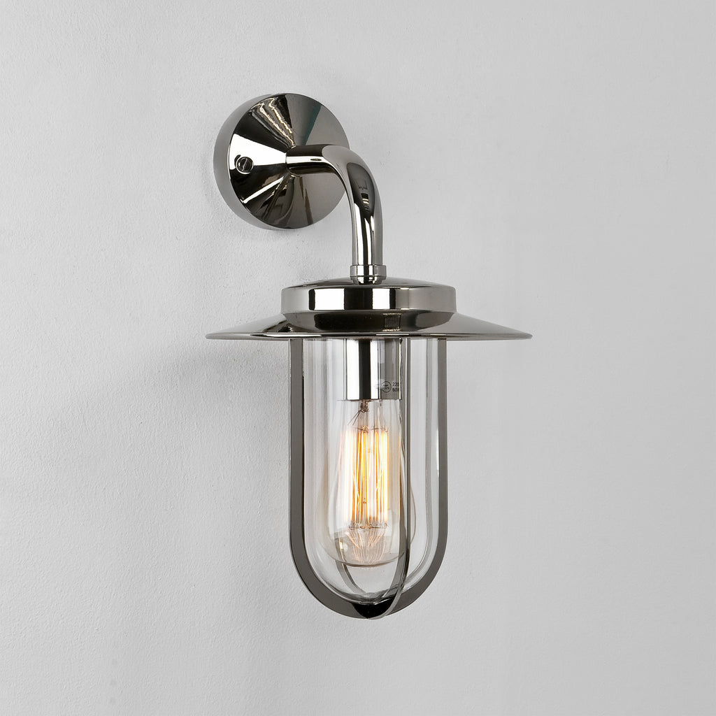 Astro Montparnasse Outdoor Wall Light in Polished Nickel