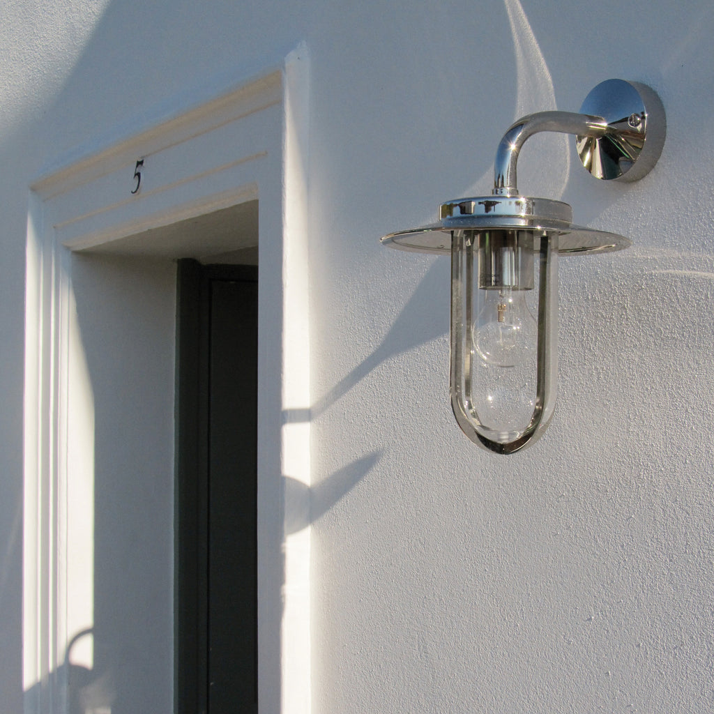Astro Montparnasse Outdoor Wall Light in Polished Nickel