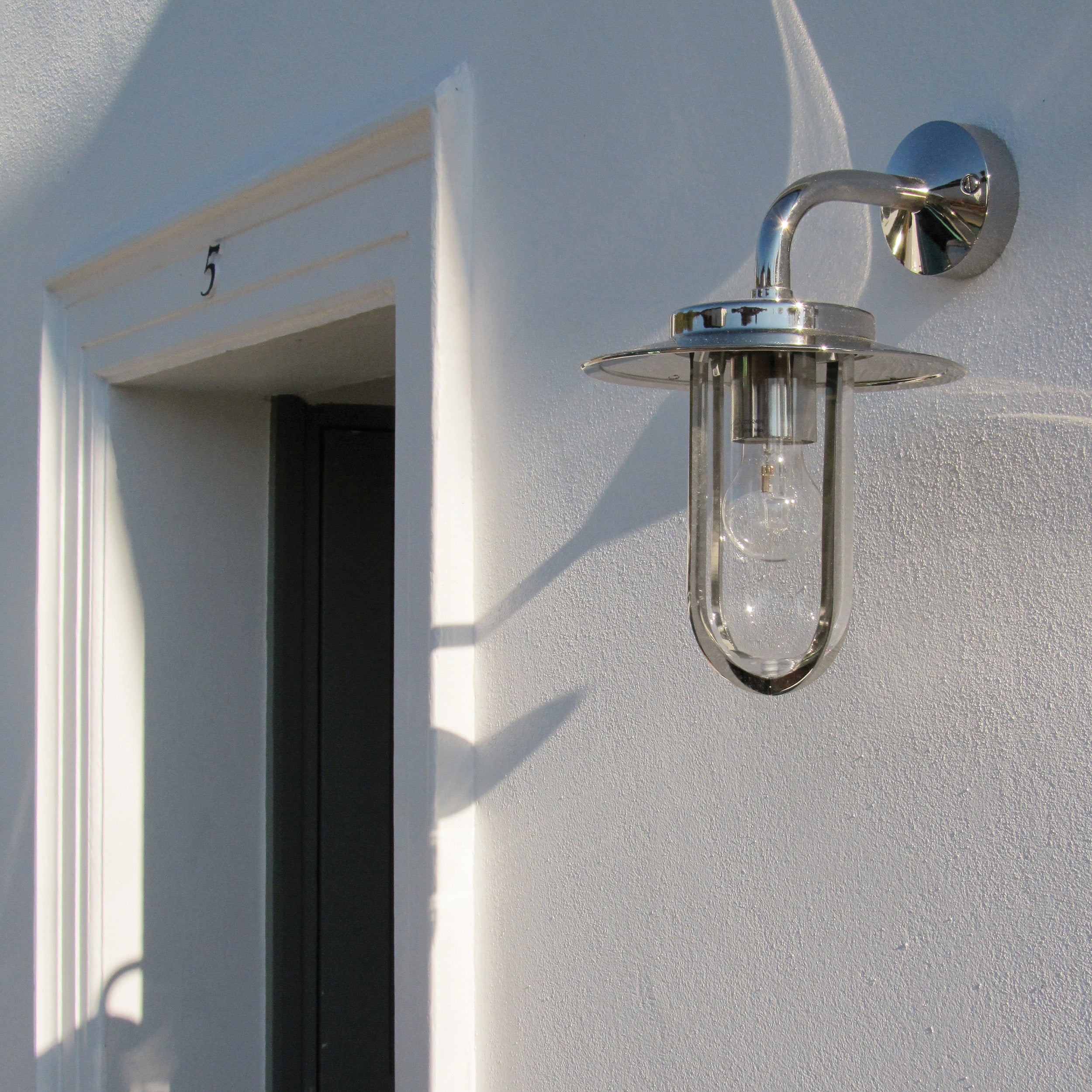 Astro Montparnasse Outdoor Wall Light in Polished Nickel